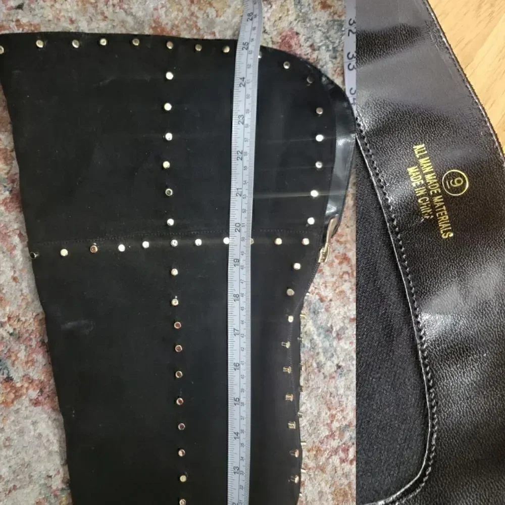 Venus Studded Alert Knee High Boots 9